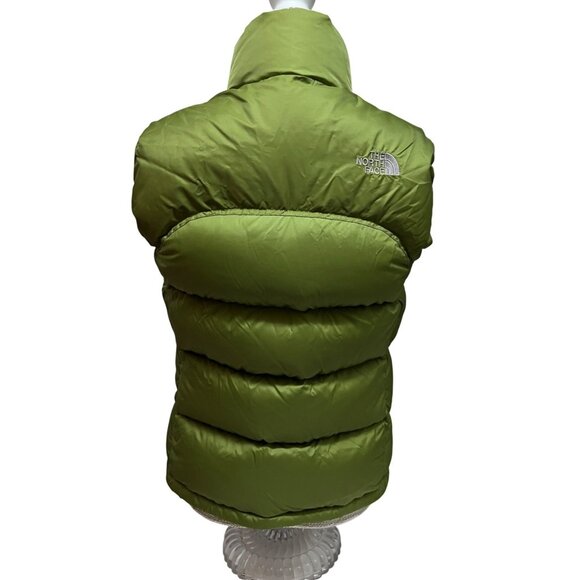 The North Face Womens Green Zip Up 700 Fill Goose Down Puffer Vest Jacket S/P - Picture 2 of 16